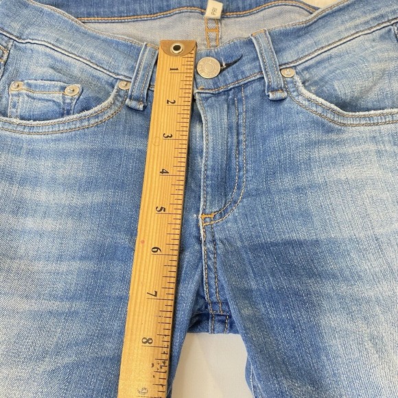 Rag & Bone Capri Jeans Sunset Women 25 Distressed Fray Raw Step Hem W1526K131 - Picture 13 of 15